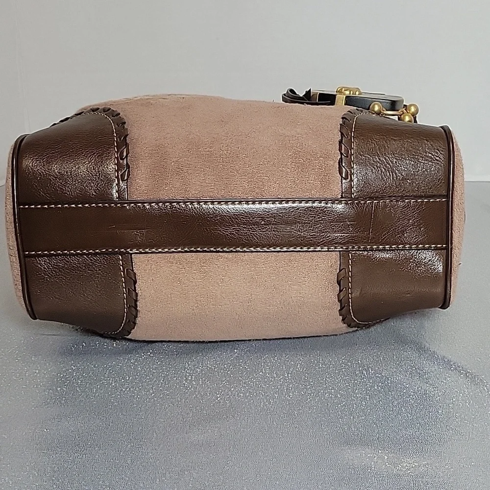 Y2k Vintage Juicy Couture Brown Terry Cloth Speedy Style Zip Around Purse Bag